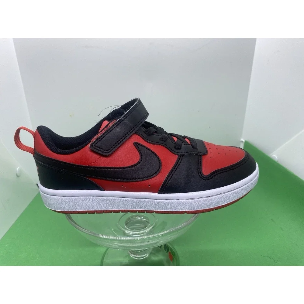 Nike Court Borough Low Recraft PS | Size 2Y| Uni. Red, Blk, Wt | DV5457-600